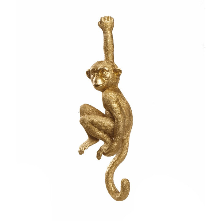 Percha Mono colgante poliresina 12” Dorado