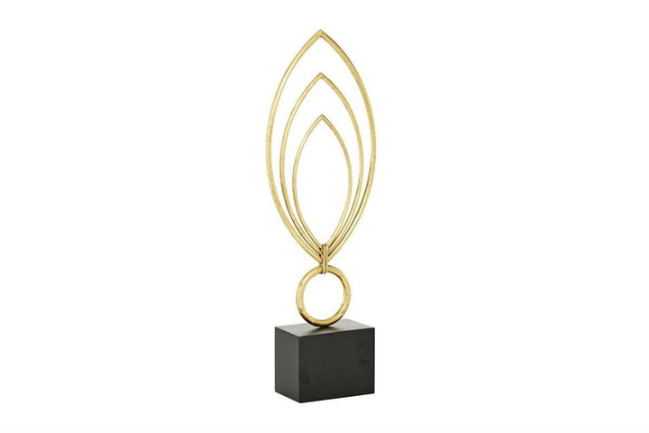 Gold Metal Contemporary Abstract Sculpture, 8
