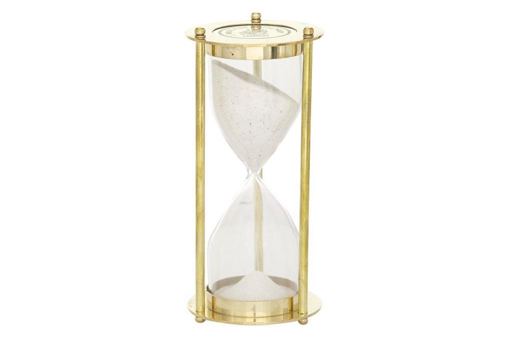 Gold Brass Traditional Timer, 3" x 3" x 6"