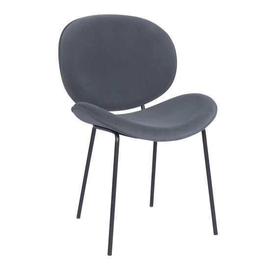 META Silla lateral, gris, Cromo