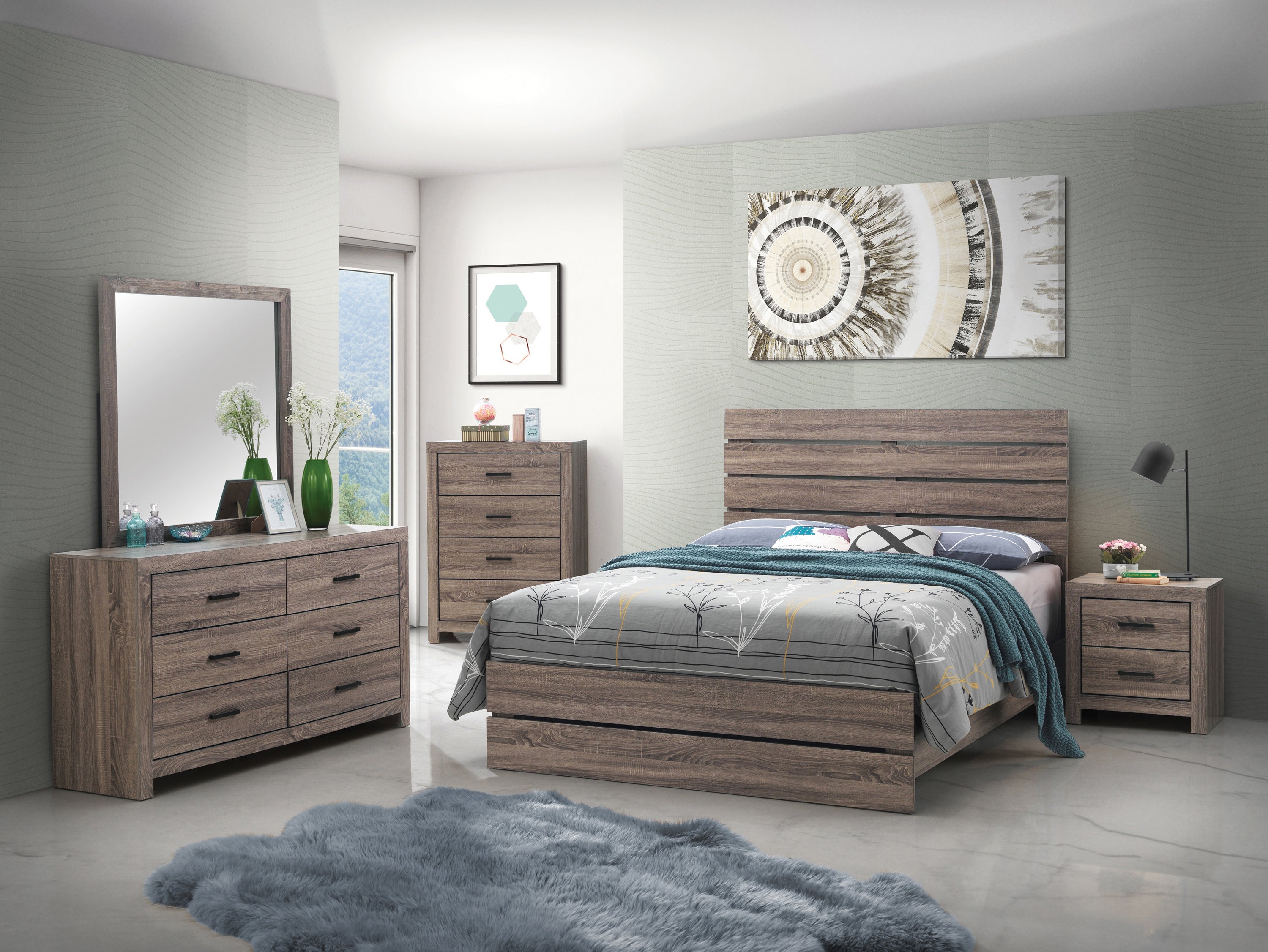 Cama BRANTFORD King (US), Gris