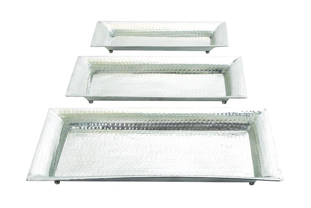 Silver Aluminum Tray, A/B/C