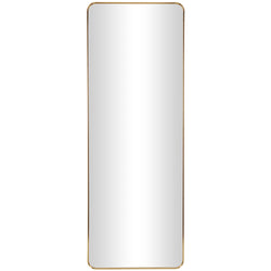 CosmoLiving by Cosmopolitan Gold Metal Wall Mirror with Thin Frame, 24" x 1" x 65"