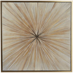 Brown Wood Contemporary Abstract Framed Wall Art, 39" x 2" x 39"