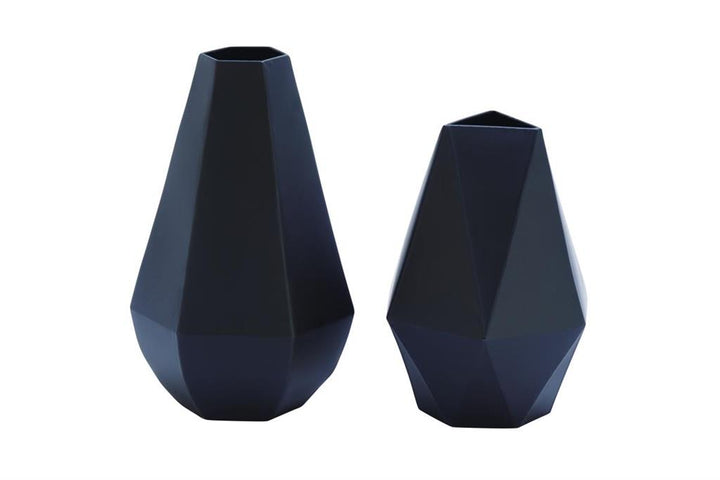 Black Metal Contemporary Vase, Set of 2 10