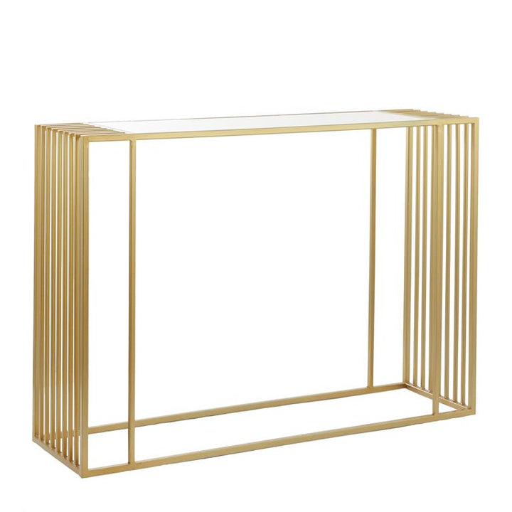 Gold Metal Contemporary Console Table, 44