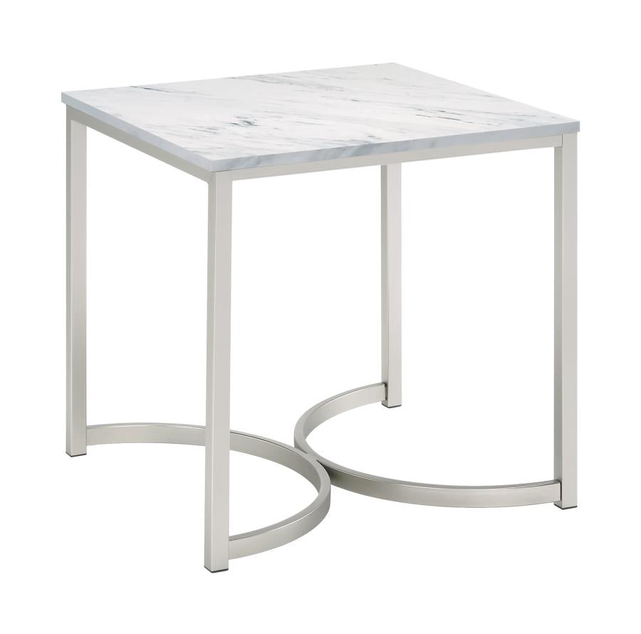 END TABLE SATIN NICKEL