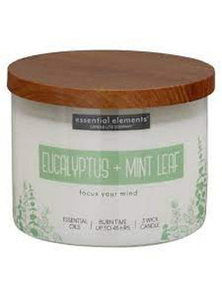 14.75oz. ESS ELEM Eucalyptus & Mint Leaf, 3 Pabilos