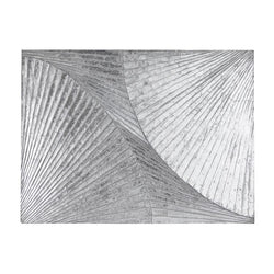 Silver Wood Geometric Carved Radial Wall Decor, 48" x 1" x 36"