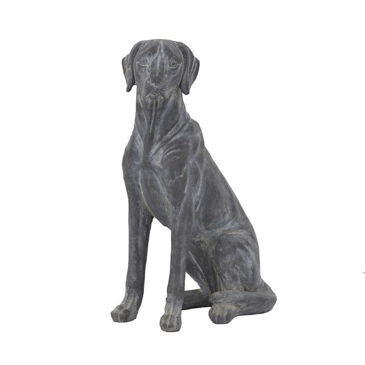 Dark Grey Magnesium Oxide Modern farmhouse Dog Garden Sculpture, 10