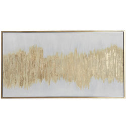 CosmoLiving by Cosmopolitan Gold Canvas Geode Glitter Flakes Framed Wall Art with Gold Frame, 65" x 2" x 36"