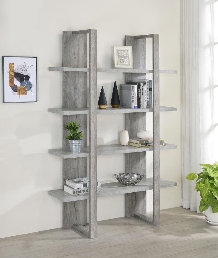 BOOKCASE, GREY DRFWD/CEM