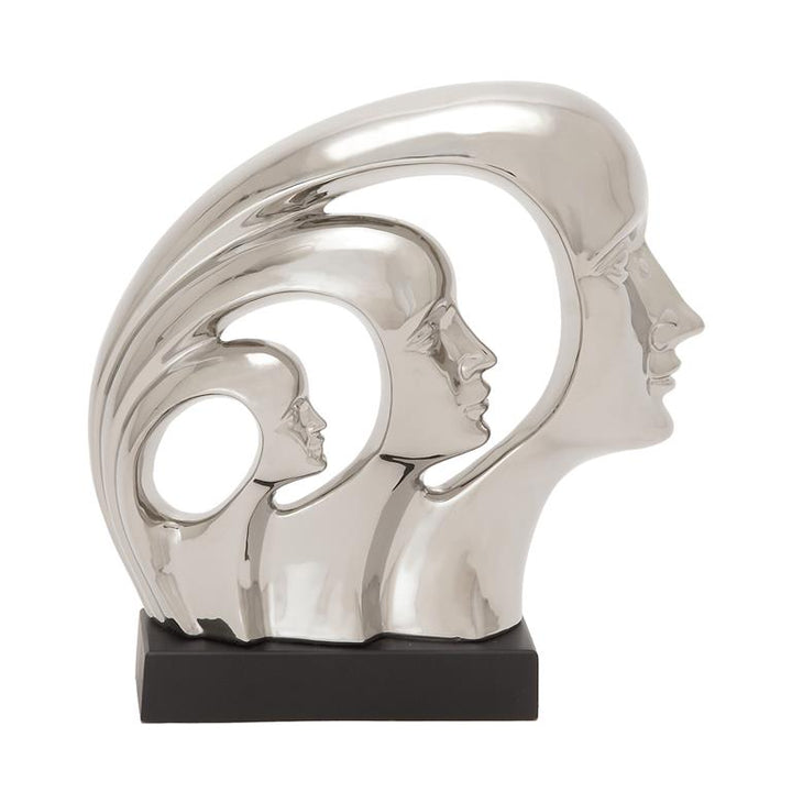 Silver Porcelain Contemporary People Sculpture, 11