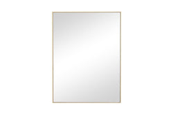 Gold Wood Wall Mirror with Thin Frame, 18" x 1" x 24"