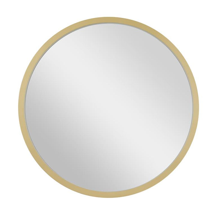 Gold Wood Wall Mirror, 42