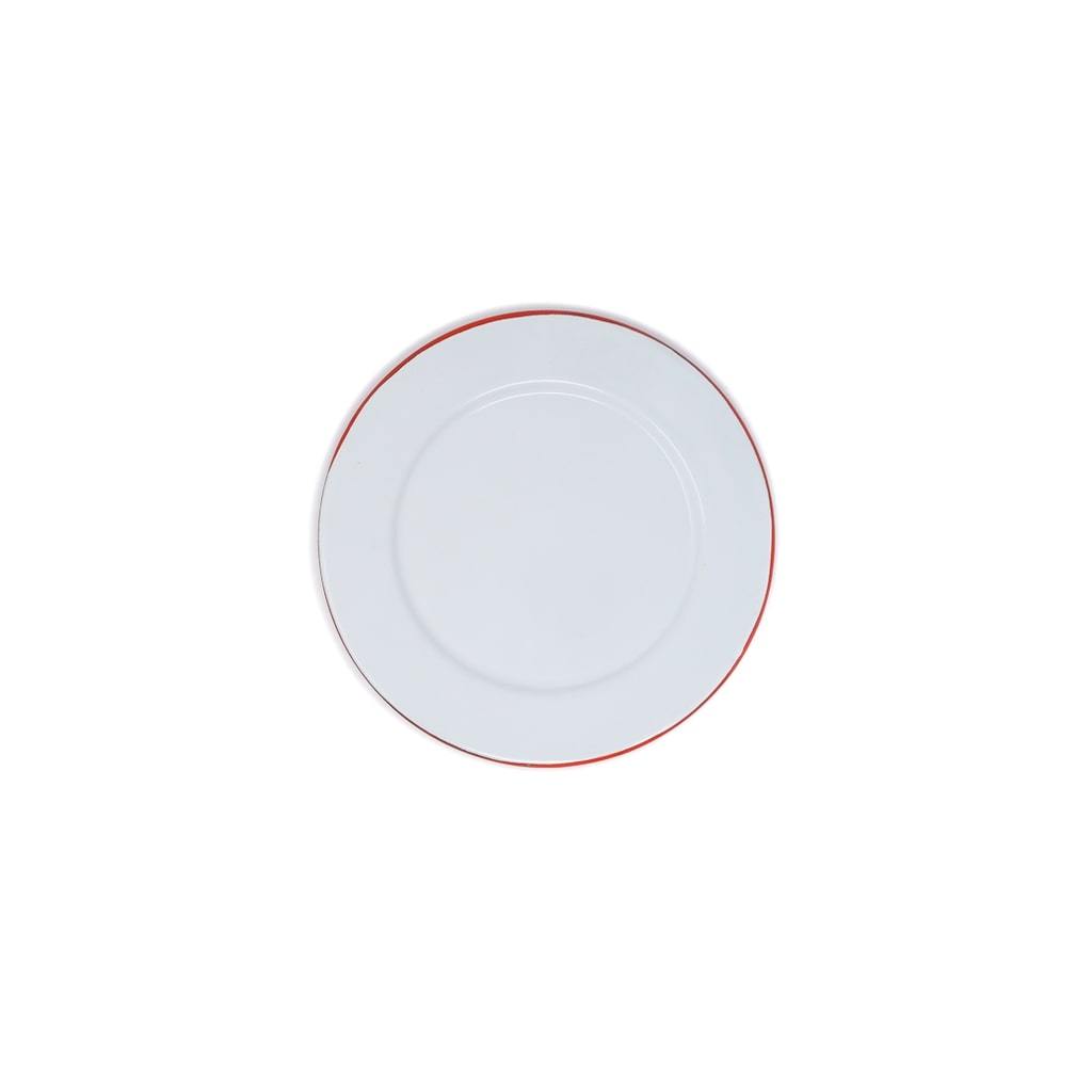 Plato No. 24 Blanco Filo Rojo Baro Industrial CPL24-BR 746169301137