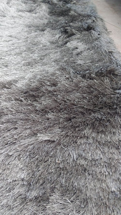 Tapete shaggy largo gris 1.60 x 2.30 m