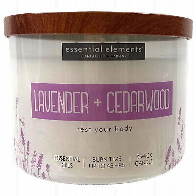 14.75oz. ESS ELEM Lavender & Cedarwood, 3 Pabilos